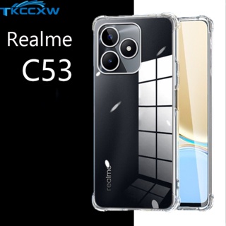 เคสโทรศัพท์มือถือ ซิลิโคน ใส กันกระแทก หรูหรา สําหรับ Realme C51 NFC C53 C55 Narzo N55 GT3 GT NEO 5 SE