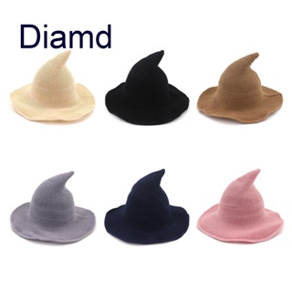 Diamd หมวกแม่มด หมวกคอสเพลย์ ปีกกว้าง สไตล์โมเดิร์น สําหรับผู้หญิง ใส่ไปปาร์ตี้ฮาโลวีน