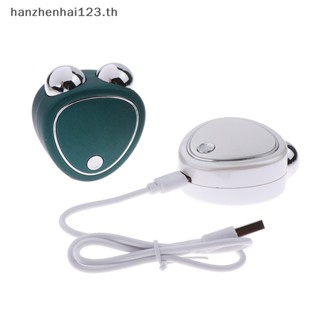 Hanhai ลูกกลิ้งนวดใบหน้าไฟฟ้า แบบพกพา EMS Microcurrent Sonic Beauty