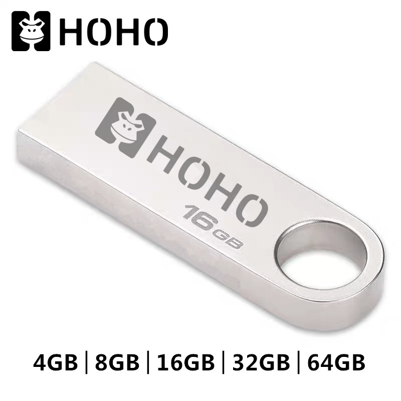 HOHO Portable Metal แฟลชไดร์ฟ 4GB 8GB 16GB 32GB 64GB USB Flash Drive USB 2.0 3.0 Data Traveler เก็บข้อมูล แฟลชไดร์ฟ