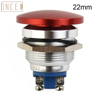 【ONCEMOREAGAIN】Button Switch AC220V/5A Aluminum Alloy Shell Normally Open Screw Terminal