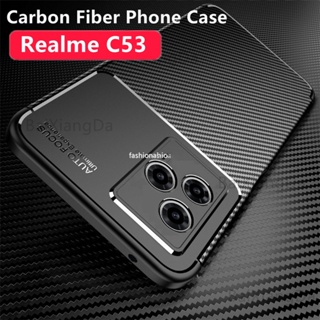 เคสโทรศัพท์ ซิลิโคนนิ่ม คาร์บอนไฟเบอร์ ผิวด้าน กันกระแทก สําหรับ Realme C53 Nfc C 53 Nfc Narzo N53 N 53 NarzoN53 RealmeC53Nfc RealmeNarzoN53