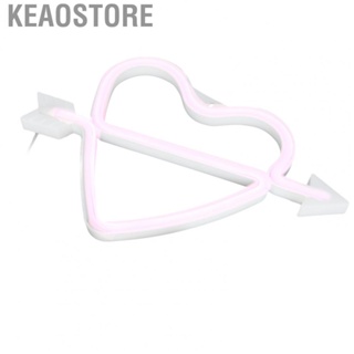 Keaostore Neon Sign Heart  Light Wall Decor USB Or