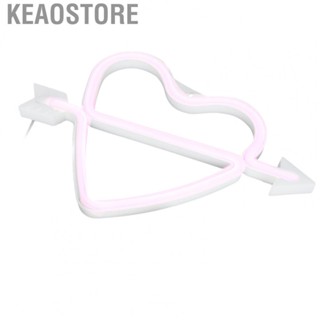 Keaostore Neon Sign Heart  Light Wall Decor USB Or