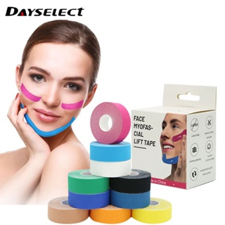 Dayselesct เทปสติกเกอร์ 2.5 ซม. * 5 ม. สําหรับใบหน้า วีไลน์ คอ ตา ยกกระชับริ้วรอย สติกเกอร์เทป ดูแลผิวหน้า เครื่องมือผ้าพันแผล ยืดหยุ่น