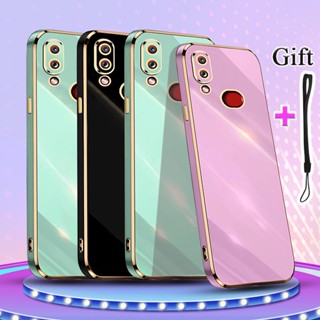 เคสโทรศัพท์มือถือซิลิโคน TPU แบบนิ่ม ชุบไฟฟ้า ขอบตรง สําหรับ Samsung Galaxy A10S