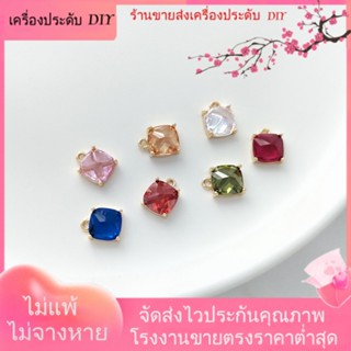 💖เครื่องประดับ DIY ขายส่ง💖จี้เพทาย ชุบทอง 14K ประดับเพทาย หลากสี แฮนด์เมด DIY สําหรับทําเครื่องประดับ ต่างหู สร้อยข้อมือ[จี้/ลูกปัด/สร้อยคอ/สร้อยข้อมือ/ต่างหู/กําไลข้อมือ]