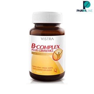 VISTRA B Complex plus Ginseng - วิสทร้า บี คอมเพล็กซ์ พลัส จินเส็ง (30 เม็ด)  [PLine]