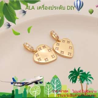 ❤️เครื่องประดับ DIY❤️เครื่องประดับ สร้อยคอ สร้อยข้อมือ จี้รูปหัวใจ ชุบทอง 14K ประดับเพทายเจ็ดดาว สไตล์ยุโรป อเมริกัน DIY[จี้/ลูกปัด/สร้อยคอ/สร้อยข้อมือ/กําไลข้อมือ/ต่างหู]