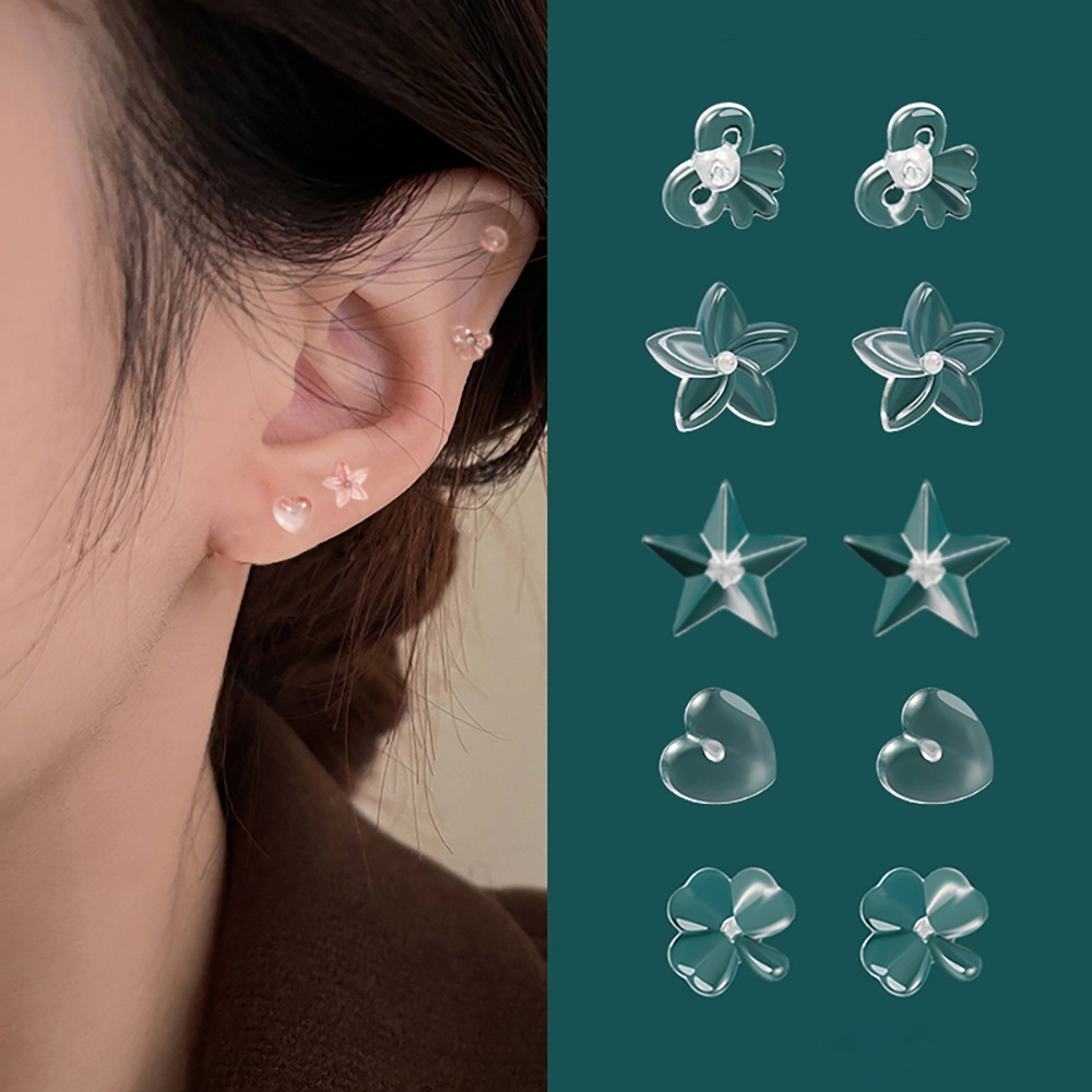1 คู่ ฆ่าเชื้อ หัวใจรัก ติดหู / พลาสติก นิ่ม มินิ ต่างหูสตั๊ด / ใส มองไม่เห็น เรซิ่น ต่างหู / ดอกไม้ ดาว โบ ต่างหู / ผู้หญิง เรียบง่าย ต่างหู หมุด
