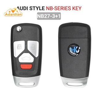 กุญแจรีโมตรถยนต์ 4 ปุ่ม สําหรับโปรแกรมเมอร์ KEYDIY NB27-4 KD Audi Style KD900 KD-X2 KD MINI KD-MAX