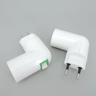 EU US ปลั๊ก E27 สกรูปรับโคมไฟฐาน light power ซ็อกเก็ตแปลงหลอดไฟหมุนผู้ถือเปิด/ปิดอะแดปเตอร์ TH23B2
