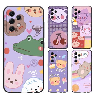 SAMSUNG A72 A71 A70 A54 A53 A52 A51 A50 A42 เคสโทรศัพท์มือถือแบบนิ่ม ลายกระต่าย และจระเข้น้อยน่ารัก สําหรับ