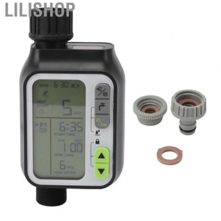 Lilishop Water Timer  Water Hose Timer Rain  Water Inlet Filter Manual Watering Low  Warning  for Lawn