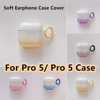 พร้อมส่ง!  เคสหูฟัง แบบนิ่ม ไล่โทนสี เรียบง่าย สําหรับ Pro 5 Pro 5 Mini