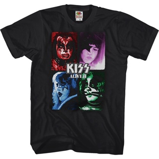 เสื้อยืด พิมพ์ลาย Alive II KISS