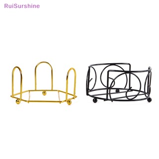 Ruisurshine ใหม่ แผ่นรองแก้วกาแฟ ชา กาแฟ แบบเหล็ก ทนทาน สีดํา สําหรับตกแต่งบ้าน Diy