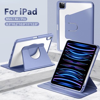 เคส สําหรับ Ipad Pro 11 12.9 2022 Air 5 4 Ipad Mini 6 10.2 8th 9 9th 10th Generation 360 2021° อุปกรณ์เสริมเปลือกหอย แบบหมุนได้