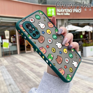 สําหรับ Huawei Nova 8 Pro Nova 8 Se เคส การ์ตูนสัตว์น้อย บาง ฝ้า ใส ขอบสี่เหลี่ยม เคสกันกระแทก รูปแบบ ซิลิโคน เคสนิ่ม