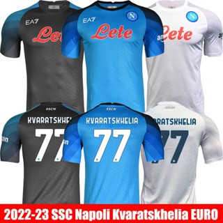 เสื้อยืดแขนสั้น ลายทีมชาติฟุตบอล Ani 2022-2023 SSC Napoli EURO Kvaratskhelia ชุดเหย้า พลัสไซซ์