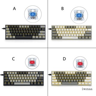 Iwo Z-11 Type-C 61 คีย์ แป้นพิมพ์เชิงกล Type-C Backlit Axis แป้นพิมพ์เชิงกล