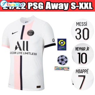 #30 เสื้อกีฬาแขนสั้น ลายทีมชาติฟุตบอล Paris Saint Germain MESSI 21 22 ชุดเหย้า  #10 Neymarjr #7 Mbapp