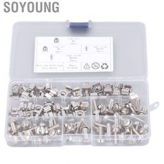 Soyoung M5 Cage Nut Kit  Multipurpose 50 Sets M5x20 Screw Square Hole for Marine Yacht RV