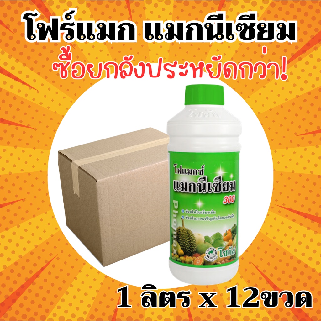 [ยกลัง] โฟแมกซ์ แมกนีเซียม 300 – (ขนาด 1 ลิตร*12 ขวด) = ชิ้นละ 290 บาท