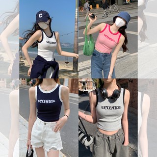 เสื้อยืดสตรีแขนกุด Camisole สั้น