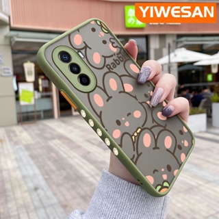 สําหรับ Huawei Nova Y70 Plus Nova 10 Pro เคสการ์ตูนกระต่ายน่ารัก แฟชั่น ฝ้า เคสโทรศัพท์แข็ง ขอบซิลิโคนนิ่ม เคสกันกระแทก