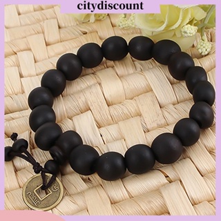 &lt;citydiscount&gt; สร้อยข้อมือ ลูกปัดไม้ วินเทจ เครื่องประดับทองแดง จี้กําไลข้อมือ สําหรับทุกเพศ