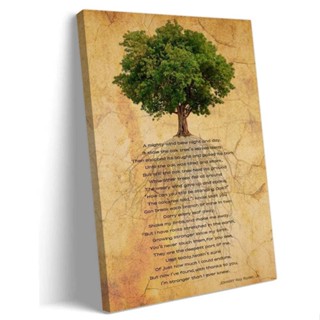 The Oak Tree Poem โปสเตอร์ติดผนัง กรอบรูปคําคมสร้างแรงบันดาลใจ สไตล์วินเทจ (16x24 นิ้ว)