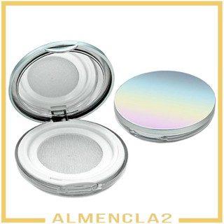 [Almencla2] กล่องเปล่า สําหรับใส่แป้งฝุ่นแต่งหน้า 2 ชิ้น พร้อมกระจกตาข่าย 3G