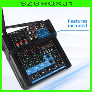 [szgrqkj1] เครื่องผสมเสียง พร้อมไมโครโฟนไร้สาย สําหรับ DJ Mixing PC Recording Live