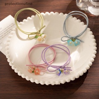 Prne สร้อยข้อมือ เชือกยืดหยุ่น จี้ดอกไม้ สีเขียว สีชมพู สําหรับผู้หญิง 2 ชิ้น