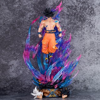 โมเดลฟิกเกอร์ Super Saiyan GK Free Extreme Idea Goku Three-Headed ไม่มีกล่องเรืองแสง