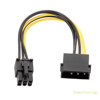 Fun สายเคเบิลแปลง 4-Pin เป็น 6-Pin PCIExpress สําหรับการ์ดวิดีโอ D Plug