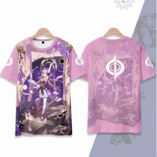 Ag Game Honkai Star Rail Fu Hua เสื้อยืดแขนสั้นลําลอง พลัสไซซ์ พิมพ์ลายอนิเมะ 3D สําหรับผู้หญิง