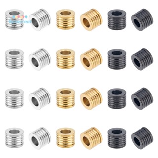 ลูกปัดคอลัมน์ สเตนเลส 304 3 สี 8x6 มม. รู 4 มม. 8 ชิ้น ต่อสี 24 ชิ้น