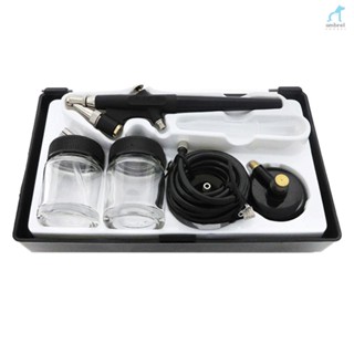 UMT Mini Single Action Air Brush Kit Siphon Feed 0.8mm Paint Spray  Air Brush Kit with Hose 2cc Fluid Cups Spray Tool for Body Painting Makeup Art Model Tattoo Manicure Nail Bea