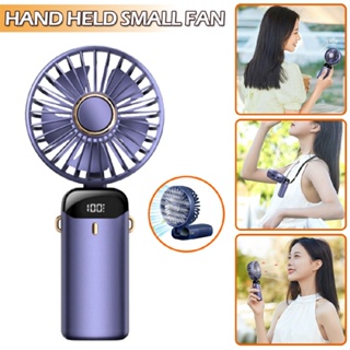 Portable Mini Hand Held Small Folding Desk Fan Cooler Cooling USB Rechargeable