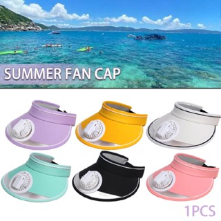 Empty Top USB Rechargeable Cooling Fan Sunshade Hat For Kids Outdoor Camping