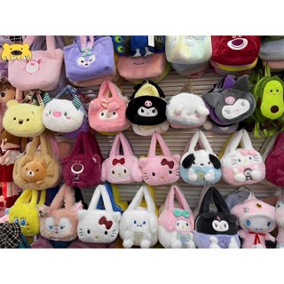 28 รูปแบบ! Kawaii Sanrio กระเป๋าสะพายไหล่ กระเป๋าถือ ขนาดใหญ่ จุของได้เยอะ ลายตุ๊กตา Kuromi Melody Hello Kitty Sanrio Cinnamoroll Plushie สําหรับเด็กผู้หญิง