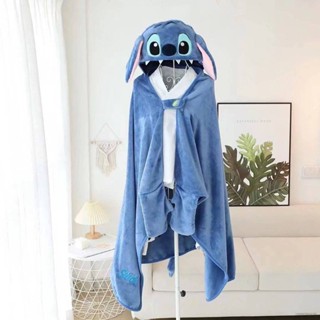 Si เสื้อคลุม ลายการ์ตูน Stitch น่ารัก มีฮู้ด ให้ความอบอุ่น สําหรับนักเรียน สํานักงาน