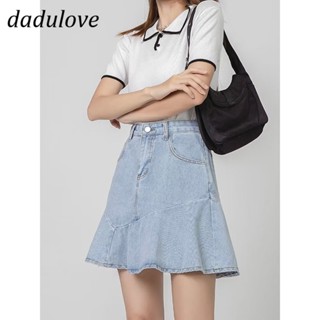 DaDulove💕 New Korean Version of INS Light-colored Mermaid Skirt Niche High Waist A- line Skirt Large Size Bag Hip Skirt