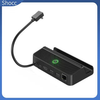 Shocc 5-in-1 อะแดปเตอร์ฮับแท่นชาร์จทีวี 4k Rgb Usb Type-c แบบพกพา สําหรับ Steam Deck