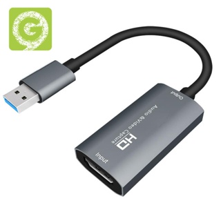 การ์ดจับภาพวิดีโอเกม USB 3.0 HD 4K 60FPS อุปกรณ์บันทึกวิดีโอสตรีมมิ่งแบบเรียลไทม์