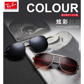 Rayban ของแท้ แว่นตากันแดดแฟชั่น สไตล์เรโทร สําหรับนักเดินทาง RB3560