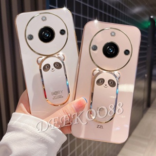 พร้อมส่ง เคสโทรศัพท์มือถือนิ่ม ลายหมีน่ารัก พร้อมขาตั้ง สําหรับ Realme 11 Pro+ Plus 5G C53 NFC GT NEO5 SE 4G Realme11 11Pro Realme11Pro+