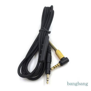 Bang สายเคเบิลถัก พร้อมปุ่มปรับระดับเสียง สําหรับหูฟัง ATH M50X M40X M70X